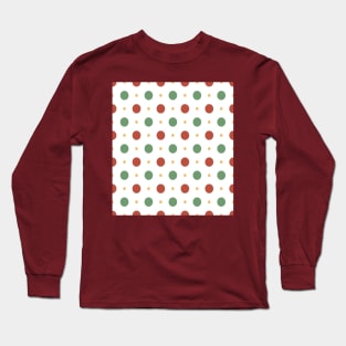 Merry christmas   polka dots Long Sleeve T-Shirt